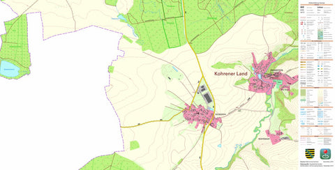 Staatsbetrieb Geobasisinformation und Vermessung Sachsen Dolsenhain, Frohburg, Stadt (1:10,000 scale) digital map