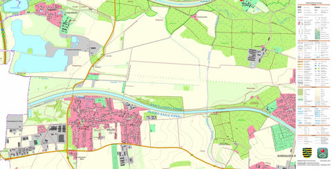 Staatsbetrieb Geobasisinformation und Vermessung Sachsen Dölzig, Schkeuditz, Stadt (1:10,000 scale) digital map