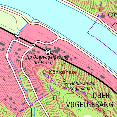 Staatsbetrieb Geobasisinformation und Vermessung Sachsen Dorf Wehlen, Stadt Wehlen, Stadt (1:10,000 scale) digital map