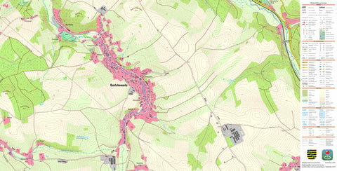Staatsbetrieb Geobasisinformation und Vermessung Sachsen Dorfchemnitz, Dorfchemnitz (1:10,000 scale) digital map