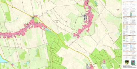 Staatsbetrieb Geobasisinformation und Vermessung Sachsen Dörnthal, Olbernhau, Stadt (1:10,000 scale) digital map
