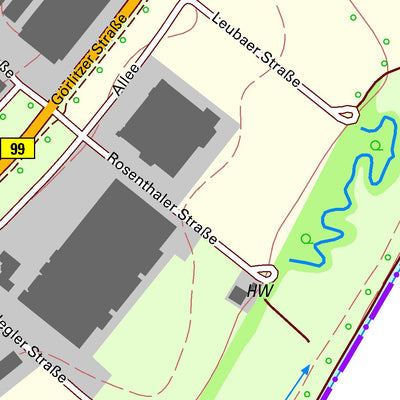 Staatsbetrieb Geobasisinformation und Vermessung Sachsen Drausendorf, Zittau, Stadt (1:10,000 scale) digital map