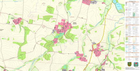 Staatsbetrieb Geobasisinformation und Vermessung Sachsen Drehsa, Weißenberg, Stadt (1:10,000 scale) digital map