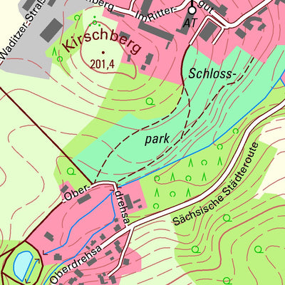 Staatsbetrieb Geobasisinformation und Vermessung Sachsen Drehsa, Weißenberg, Stadt (1:10,000 scale) digital map