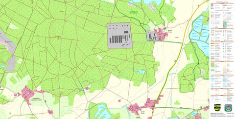 Staatsbetrieb Geobasisinformation und Vermessung Sachsen Droben, Radibor (1:10,000 scale) digital map