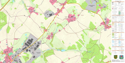 Staatsbetrieb Geobasisinformation und Vermessung Sachsen Droßdorf, Tirpersdorf (1:10,000 scale) digital map