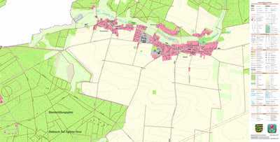 Staatsbetrieb Geobasisinformation und Vermessung Sachsen Durchwehna, Laußig 1 (1:10,000 scale) digital map