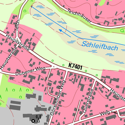 Staatsbetrieb Geobasisinformation und Vermessung Sachsen Durchwehna, Laußig 1 (1:10,000 scale) digital map