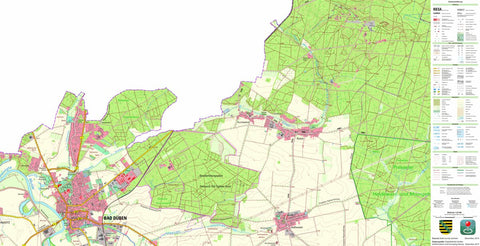 Staatsbetrieb Geobasisinformation und Vermessung Sachsen Durchwehna, Laußig (1:25,000 scale) digital map