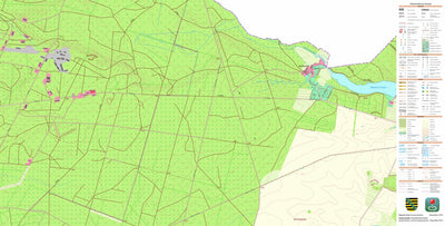 Staatsbetrieb Geobasisinformation und Vermessung Sachsen Durchwehna, Laußig 3 (1:10,000 scale) digital map