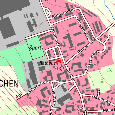 Staatsbetrieb Geobasisinformation und Vermessung Sachsen Dürrweitzschen, Grimma, Stadt (1:10,000 scale) digital map