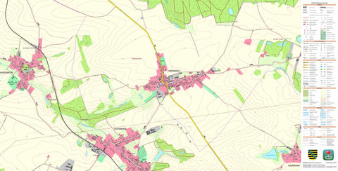 Staatsbetrieb Geobasisinformation und Vermessung Sachsen Ebersbach, Bad Lausick, Stadt (1:10,000 scale) digital map