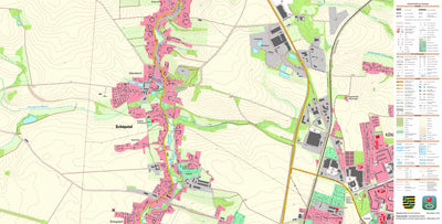 Staatsbetrieb Geobasisinformation und Vermessung Sachsen Ebersbach, Schöpstal (1:10,000 scale) digital map