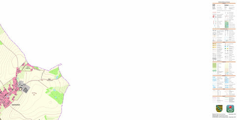 Staatsbetrieb Geobasisinformation und Vermessung Sachsen Ebersgrün, Pausa-Mühltroff, Stadt (1:10,000 scale) digital map