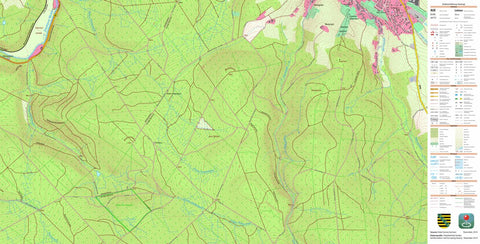 Staatsbetrieb Geobasisinformation und Vermessung Sachsen Eibenstock, Eibenstock, Stadt (1:10,000 scale) digital map