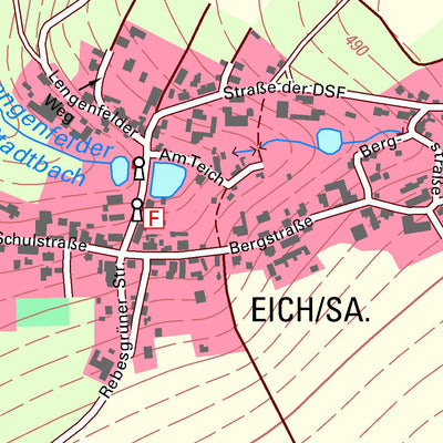 Staatsbetrieb Geobasisinformation und Vermessung Sachsen Eich/Sa., Treuen, Stadt (1:10,000 scale) digital map