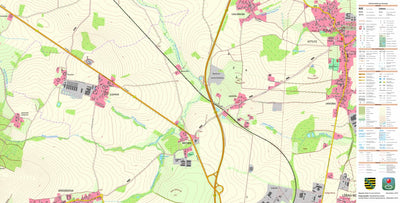 Staatsbetrieb Geobasisinformation und Vermessung Sachsen Eiserode, Löbau, Stadt (1:10,000 scale) digital map