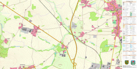 Staatsbetrieb Geobasisinformation und Vermessung Sachsen Eiserode, Löbau, Stadt (1:10,000 scale) digital map