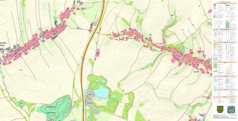 Staatsbetrieb Geobasisinformation und Vermessung Sachsen Elsdorf, Lunzenau, Stadt (1:10,000 scale) digital map