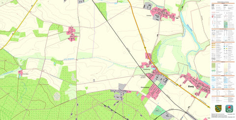 Staatsbetrieb Geobasisinformation und Vermessung Sachsen Elsnig, Elsnig (1:10,000 scale) digital map