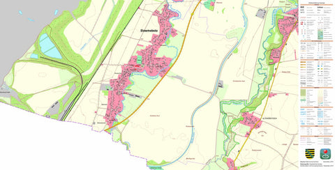 Staatsbetrieb Geobasisinformation und Vermessung Sachsen Elstertrebnitz, Elstertrebnitz (1:10,000 scale) digital map