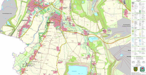 Staatsbetrieb Geobasisinformation und Vermessung Sachsen Elstertrebnitz, Elstertrebnitz (1:25,000 scale) digital map