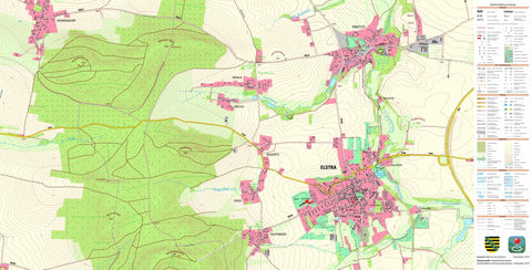 Staatsbetrieb Geobasisinformation und Vermessung Sachsen Elstra, Elstra, Stadt (1:10,000 scale) digital map