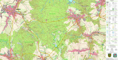 Staatsbetrieb Geobasisinformation und Vermessung Sachsen Elterlein, Elterlein, Stadt (1:25,000 scale) digital map