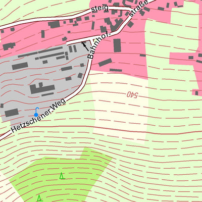 Staatsbetrieb Geobasisinformation und Vermessung Sachsen Erlbach, Markneukirchen, Stadt (1:10,000 scale) digital map