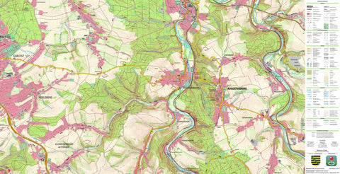 Staatsbetrieb Geobasisinformation und Vermessung Sachsen Euba, Chemnitz, Stadt (1:25,000 scale) digital map
