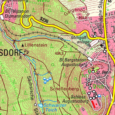 Staatsbetrieb Geobasisinformation und Vermessung Sachsen Euba, Chemnitz, Stadt (1:25,000 scale) digital map