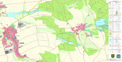 Staatsbetrieb Geobasisinformation und Vermessung Sachsen Falkenhain, Lossatal (1:10,000 scale) digital map