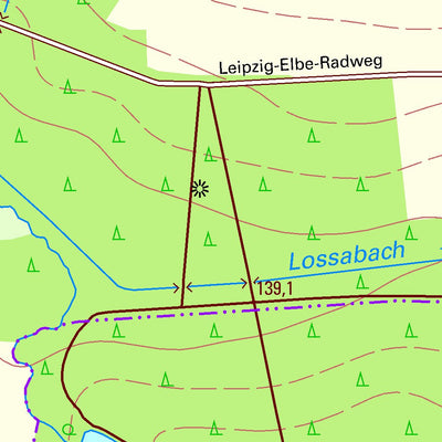 Staatsbetrieb Geobasisinformation und Vermessung Sachsen Falkenhain, Lossatal (1:10,000 scale) digital map