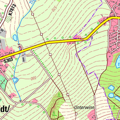Staatsbetrieb Geobasisinformation und Vermessung Sachsen Falkenstein/Vogtl., Falkenstein/Vogtl., Stadt (1:25,000 scale) digital map