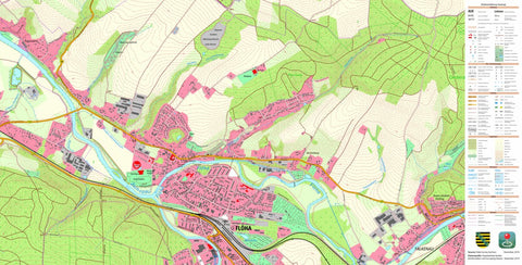 Staatsbetrieb Geobasisinformation und Vermessung Sachsen Flöha, Flöha, Stadt 1 (1:10,000 scale) digital map