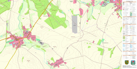 Staatsbetrieb Geobasisinformation und Vermessung Sachsen Flößberg, Frohburg, Stadt (1:10,000 scale) digital map