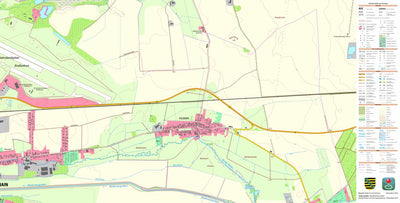 Staatsbetrieb Geobasisinformation und Vermessung Sachsen Folbern, Großenhain, Stadt (1:10,000 scale) digital map