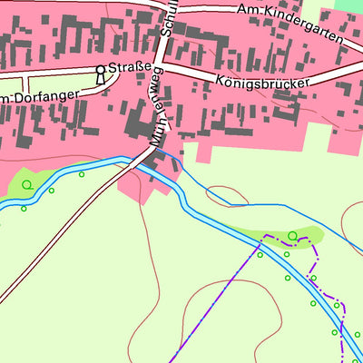 Staatsbetrieb Geobasisinformation und Vermessung Sachsen Folbern, Großenhain, Stadt (1:10,000 scale) digital map