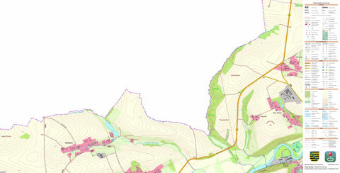 Staatsbetrieb Geobasisinformation und Vermessung Sachsen Franken, Waldenburg, Stadt (1:10,000 scale) digital map