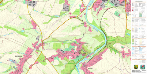 Staatsbetrieb Geobasisinformation und Vermessung Sachsen Frankenberg/Sa., Frankenberg/Sa., Stadt (1:10,000 scale) digital map
