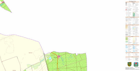 Staatsbetrieb Geobasisinformation und Vermessung Sachsen Frauenhain, Röderaue 2 (1:10,000 scale) digital map