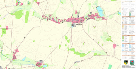Staatsbetrieb Geobasisinformation und Vermessung Sachsen Fremdiswalde, Grimma, Stadt (1:10,000 scale) digital map