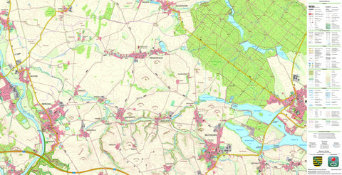 Staatsbetrieb Geobasisinformation und Vermessung Sachsen Fremdiswalde, Grimma, Stadt (1:25,000 scale) digital map