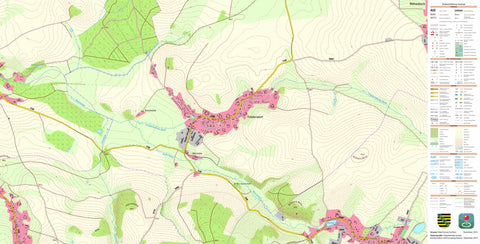 Staatsbetrieb Geobasisinformation und Vermessung Sachsen Friedersdorf, Klingenberg (1:10,000 scale) digital map