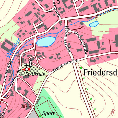 Staatsbetrieb Geobasisinformation und Vermessung Sachsen Friedersdorf, Markersdorf (1:10,000 scale) digital map