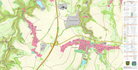 Staatsbetrieb Geobasisinformation und Vermessung Sachsen Friedrichswalde, Bahretal (1:10,000 scale) digital map