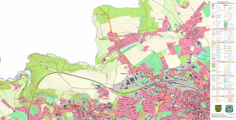 Staatsbetrieb Geobasisinformation und Vermessung Sachsen Friesen, Reichenbach im Vogtland, Stadt (1:10,000 scale) digital map