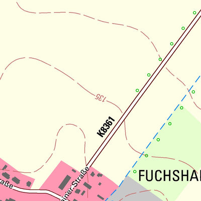 Staatsbetrieb Geobasisinformation und Vermessung Sachsen Fuchshain, Naunhof, Stadt (1:10,000 scale) digital map