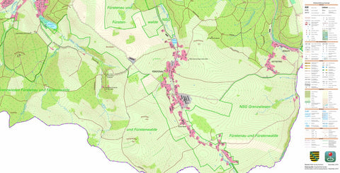 Staatsbetrieb Geobasisinformation und Vermessung Sachsen Fürstenau, Altenberg, Stadt (1:10,000 scale) digital map