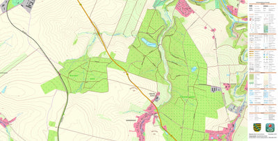 Staatsbetrieb Geobasisinformation und Vermessung Sachsen Fürstenbusch, Freiberg, Stadt, Universitätsstadt (1:10,000 scale) digital map